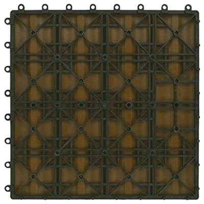 Terrastegels diep relif 30x30 cm 1 m HKC teakkleur 11 st