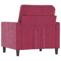 Fauteuil 60 cm fluweel wijnrood - thumbnail