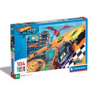 Clementoni legpuzzel super color hot wheels, 104st. - thumbnail