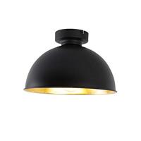 QAZQA Industriële plafondlamp zwart met goud 28 cm - Magnax - thumbnail