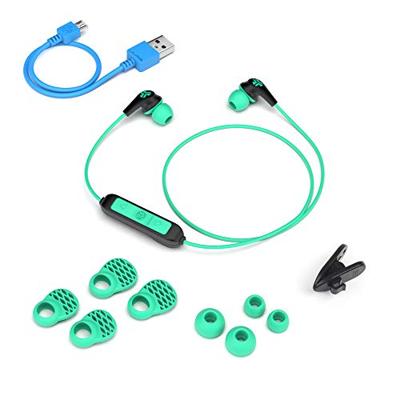 JLab JBuds Pro Bluetooth Wireless Earbuds, in-ear hoofdtelefoon met 10 mm titanium drivers en geluidsisolatie, incl. Gel-oordopjes en Cush-Fin-oordopjes voor optimale pasvorm (Blauwgroen)
