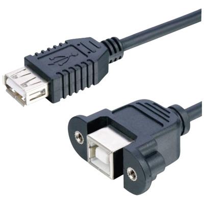 Lyndahl LKPK007 USB-kabel USB 2.0 USB-B bus, USB-A bus 0.20 m Zwart