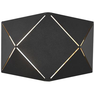 LED Wandlamp Mat Zwart 6W Warm Wit 3000K - Aluminium Design