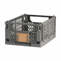 Set van opstapelbare opbergboxen 33 x 24,5 x 15 cm Donker grijs - thumbnail