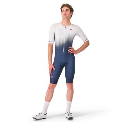 Castelli core tri suit short sleeve blauw heren XXL Castelli core tri suit short sleeve blauw heren XXL