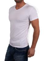 Garage Bodyfit T-shirt V-neck Basic T-shirts White - thumbnail