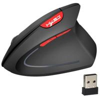 HXSJ T24 6 knoppen 2400 DPI 2.4G draadloze verticale ergonomische muis met USB-Receiver(Black) - thumbnail