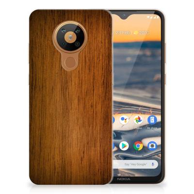 Nokia 5.3 | Bumper Hoesje | Donker Hout