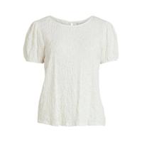 VILA geweven top VIVANILLI met textuur ecru - thumbnail