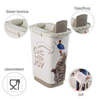 Rotho cody cat pet food container 25l cappuccino/zand - thumbnail