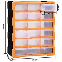 Organiser met 18 medium lades 38x16x47 cm - thumbnail