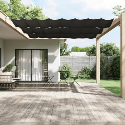 VidaXL Luifel verticaal 140x420 cm oxford stof antracietkleurig VidaXL Luifel verticaal 140x420 cm oxford stof antracietkleurig