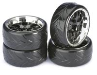 Absima drift banden Type A - Zwart/Chrome - thumbnail