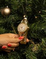 Nordic Light Kerstbal Horloge 11 cm - thumbnail