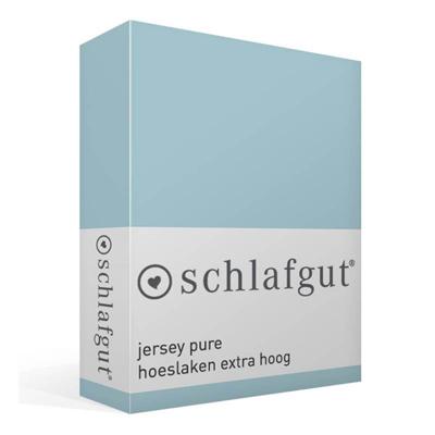 Schlafgut Schlafgut Pure Jersey Boxspring Hoeslaken M - 120x200 - 130x220 536 Blue Light