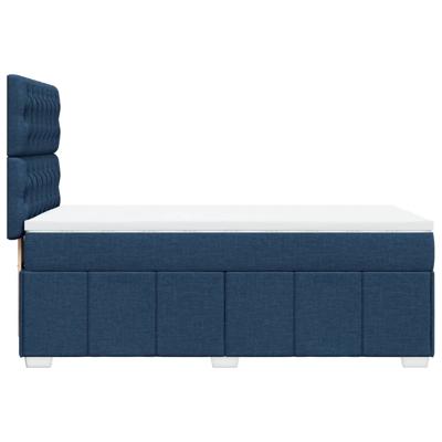 Boxspring met matras stof blauw 100x200 cm - thumbnail