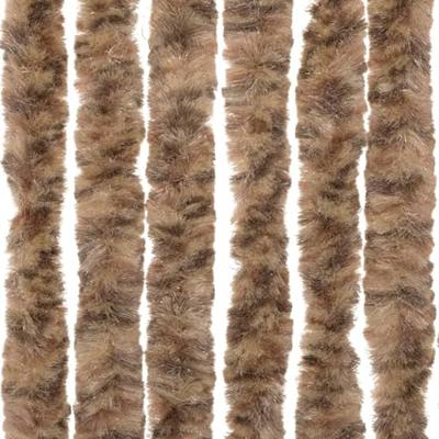 Vliegengordijn 100x200 cm chenille beige en donkerbruin