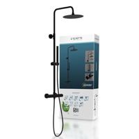 Schütte AQUADUCT Hoofddouche-Set | Thermostatische mengkraan | Mat zwart - 60074 - thumbnail