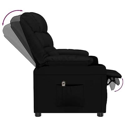 Fauteuil elektrisch verstelbaar kunstleer zwart