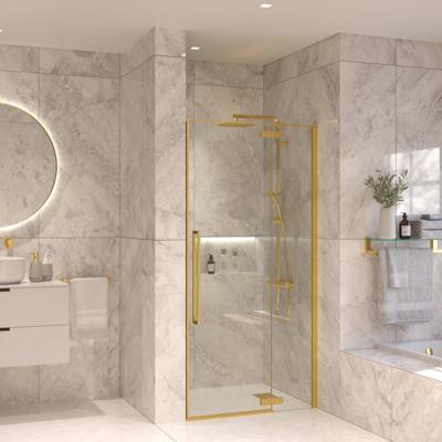 Nisdeur Set Sanivo Vigo 100x200 Geborsteld Messing Goud Nisdeur Set Sanivo Vigo 100x200 Geborsteld Messing Goud