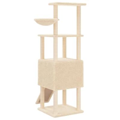 VidaXL Kattenmeubel met sisal krabpalen 153 cm crèmekleurig