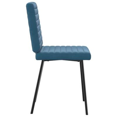 Eetkamerstoelen 2 st fluweel blauw