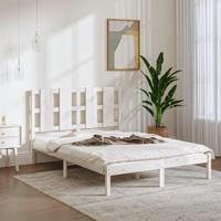 Bedframe zonder matras massief grenenhout wit 140x200 cm - thumbnail