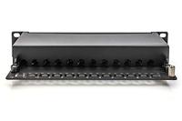 Digitus DN-91612S-EA 12 poorten Netwerkpatchpaneel 254 mm (10) CAT 6A 1 HE Meerdere kleuren Ingericht - thumbnail
