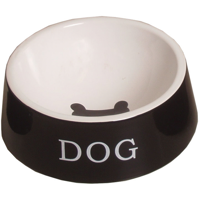 Hondeneetbak steen zwart/wit 16 cm Eet-en-drinkbakken-hond Gebr. de Boon - Gebr de boon - thumbnail