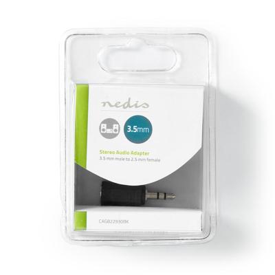 Stereo-Audioadapter | 3,5 mm Male - 2,5 mm Female | 1 St | Zwart