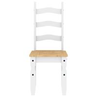 Eetkamerstoelen 2 st Corona 42x47x107 cm grenenhout wit - thumbnail