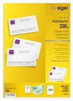 Sigel DP839 Bedrukbare visitekaarten 85 x 55 mm Helderwit 150 stuk(s) Papierformaat: DIN A4 - thumbnail