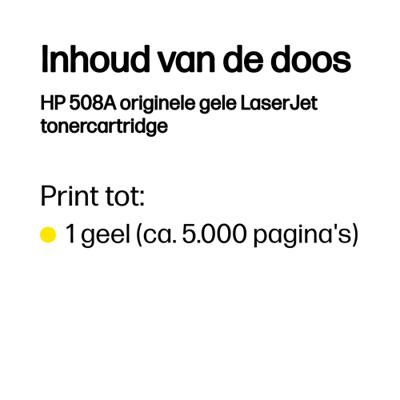 HP toner 508A, 5 000 pagina&apos;s, OEM CF362A, geel