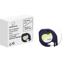 Labeltape Renkforce RF-LT-D91201 Compatibel vervangt DYMO LT - 91201 12 mm Tapekleur: Wit Tekstkleur: Zwart 4 m - thumbnail