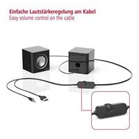 Hama PC/Notebook Luidspreker Sonic Mobil 185 Zwart/Zilver - thumbnail