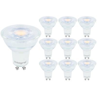10x GU10 LED Spot - Dimbaar - 5,6 Watt 400 lumen - 2700K warm wit - Vervangt 50 Watt - Glas - GU10 fitting - LED Reflector - Universele fitting