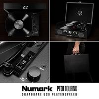 Numark PT01 Touring - Draagbare retro draaitafel/vinylplaat speler met ingebouwde luidsprekers, USB-aansluiting en ingebouwde oplaadbare batterij - thumbnail