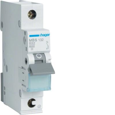 Hager MBS132 Zekeringautomaat 1-polig 32 A 400 V