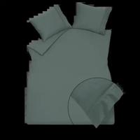 Vandyck Vandyck Purity 87 Uni Satin kussensloop 60x70 Dark Green - thumbnail