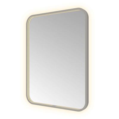Spiegel Hotbath &MORE 80x60 cm LED-Verlichting Spiegelverwarming Rechthoek Afgerond Geborsteld Gunmetal Spiegel Hotbath &MORE 80x60 cm LED-Verlichting Spiegelverwarming Rechthoek Afgerond Geborsteld Gunmetal