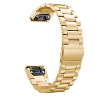 By Qubix - Stalen schakelband - Goud - Compatible met Garmin Fenix 8-51mm - Compatible Garmin bandje - thumbnail