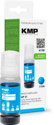 KMP Navulinkt vervangt HP 31, 1VU26AE Compatibel Cyaan 70 ml H198 1769,0003 KMP Navulinkt vervangt HP 31, 1VU26AE Compatibel Cyaan 70 ml H198 1769,0003