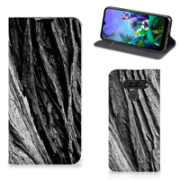 Book Wallet Case LG Q60 Boomschors Grijs - thumbnail