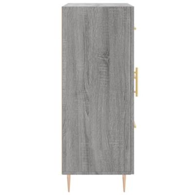 Dressoir 69,5x34x90 cm bewerkt hout grijs sonoma eikenkleurig