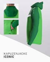 JAKO 6824 Jas Met Kap Iconic - Zachtgroen/Sportgreen - L - thumbnail