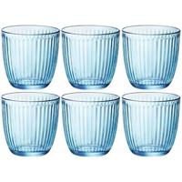 Overige Merken Bormioli rocco waterglazen 290 ml 6 stuks blauw/transparant/glas - thumbnail