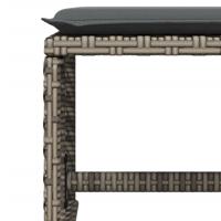 9-delige Tuinset met kussens poly rattan grijs - thumbnail