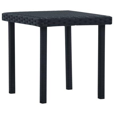 VidaXL Tuintheetafel 40x40x40 cm poly rattan zwart