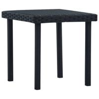 VidaXL Tuintheetafel 40x40x40 cm poly rattan zwart - thumbnail