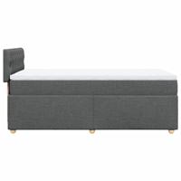 Boxspring met matras stof donkergrijs 100x200 cm - thumbnail